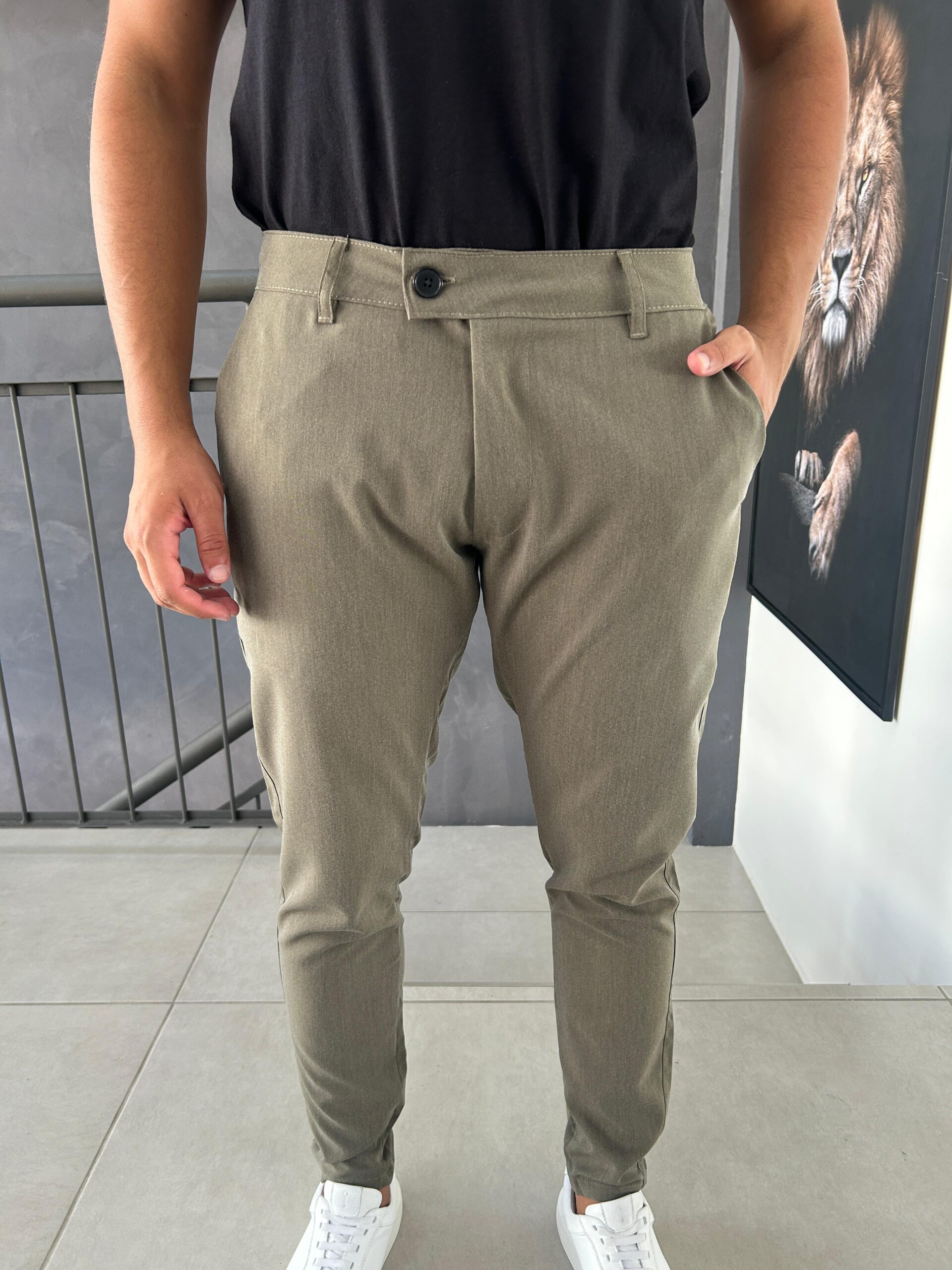 CALÇA ALFAIATARIA ARMANI VERDE SECRET