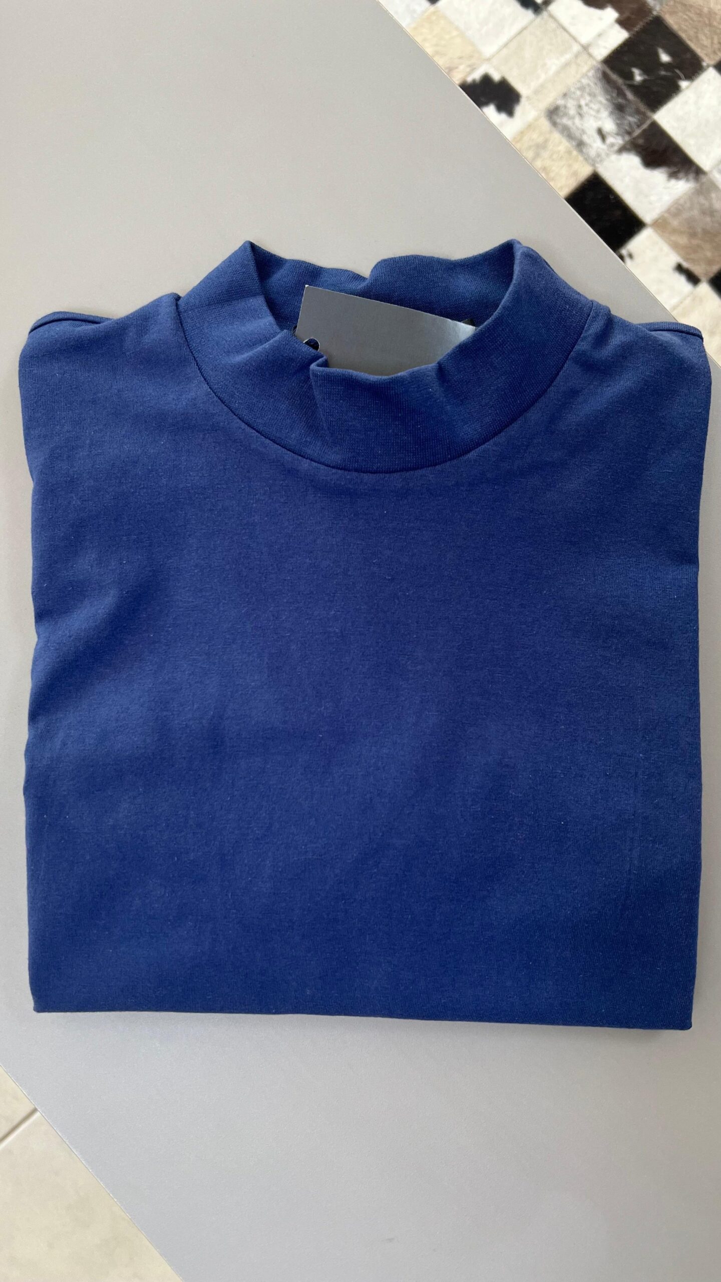 (PROMOÇÃO) CAMISETA ALGODÃO GOLA MÉDIA TB- AZUL
