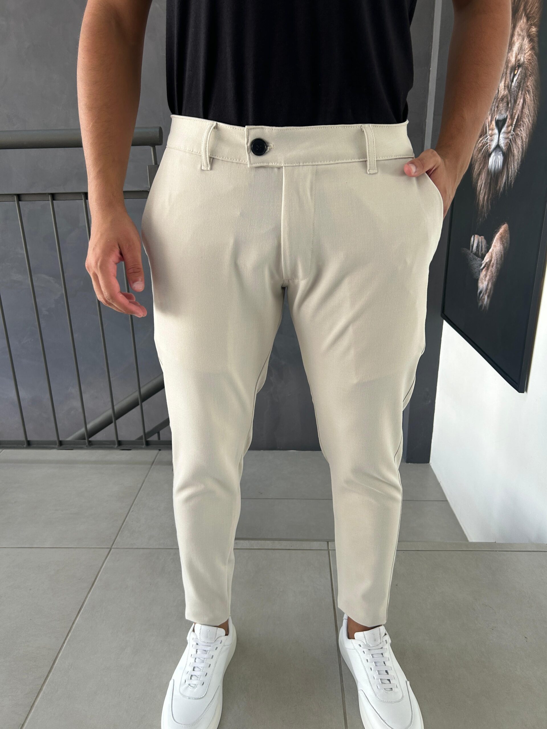 CALÇA ALFAIATARIA ARMANI CREME SECRET